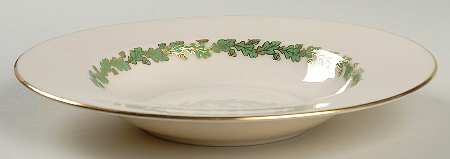Shenandoah Green Rim Soup Bowl