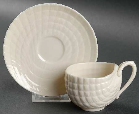 Shell Flat Demitasse Cup & Saucer Set