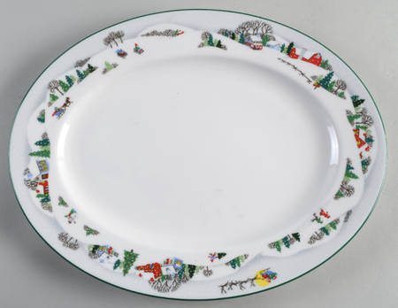 Sleighride 13" Oval Serving Platter by Lenox