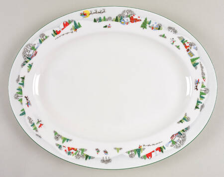Sleighride 16" Oval Serving Platter