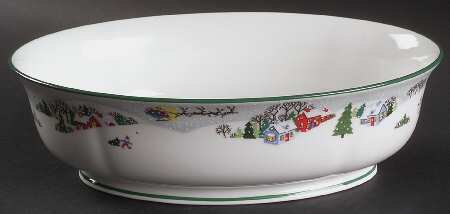 Sleighride 10" Oval Vegetable Bowl