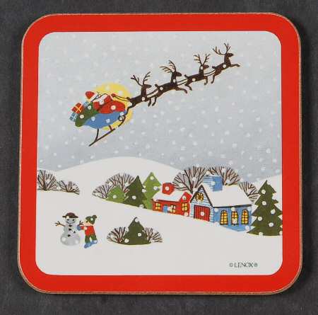 Sleighride Cork Back Square Coaster
