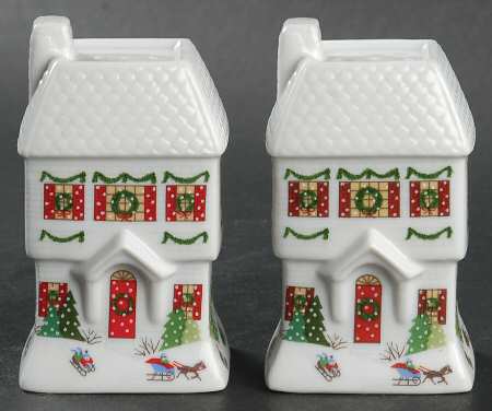 Sleighride House Figural Salt & Pepper Set