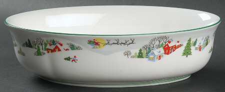 Sleighride 10" Oval Vegetable Bowl