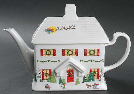 Sleighride House Teapot & Lid