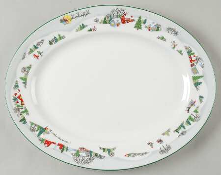 Sleighride 13" Oval Serving Platter
