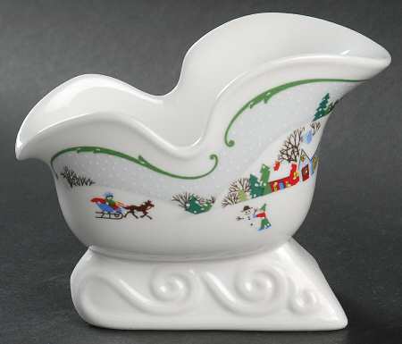 Sleighride Sleigh Shape Open Sugar Bowl