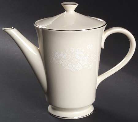 Snow Flower Tea/Coffee Pot & Lid