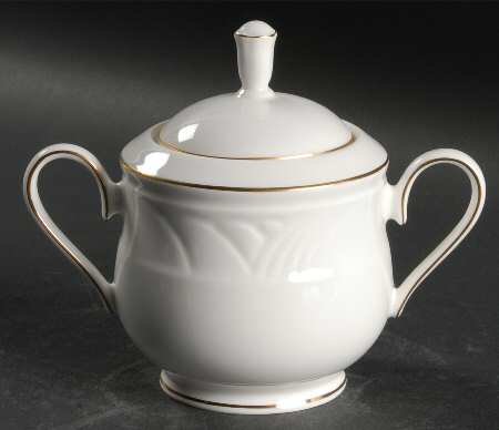 Snowdrift Gold Sugar Bowl & Lid by Lenox