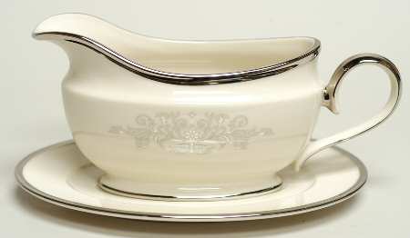 Snow Lily Gravy Boat & Underplate