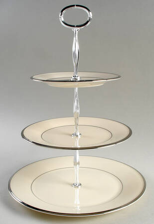 Solitaire 13 7/8"-14 1/4" 3-Tiered Serving Tray(DP,SP,BB) HC