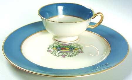 Somerset Blue Snack Plate & Cup Set