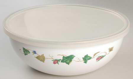 Summer Terrace 12" Metal Bowl with Plastic Lid