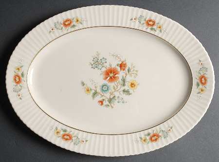 Temple Blossom 15" Oval Serving Platter