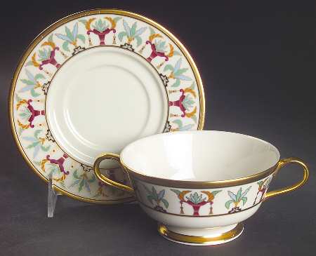 Tosca Footed Cream Soup Bowl & Saucer Set