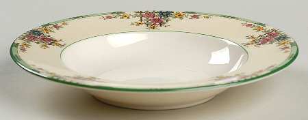 Trellis Ivory Rim Cereal Bowl by Lenox