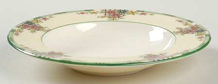 Trellis Ivory Rim Fruit/Dessert (Sauce) Bowl by Lenox