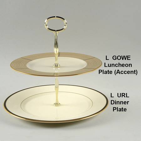 Urban Lights Mixed/Match 2 Tier Serving Tray