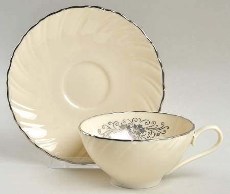 Valera Flat Cup & Saucer Set by Lenox