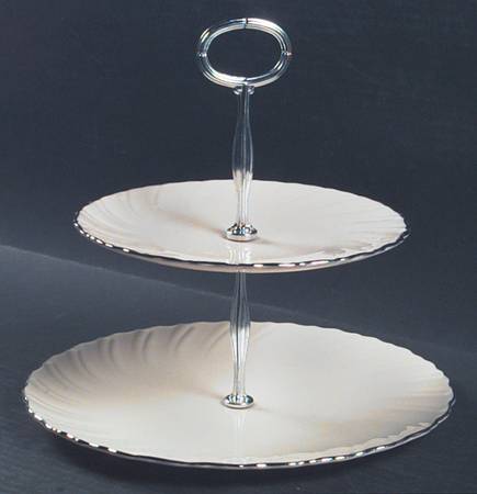 Weatherly 6 5/8"-10"  2 Tiered Serving Tray (Dp, Sp) HC