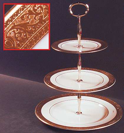 Westchester 13 7/8"-14 1/4" 3-Tiered Serving Tray(DP,SP,BB) HC