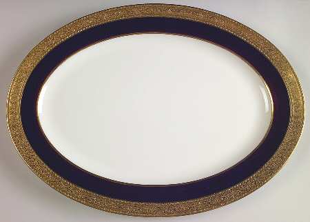 Westchester Cobalt Blue 15" Oval Serving Platter