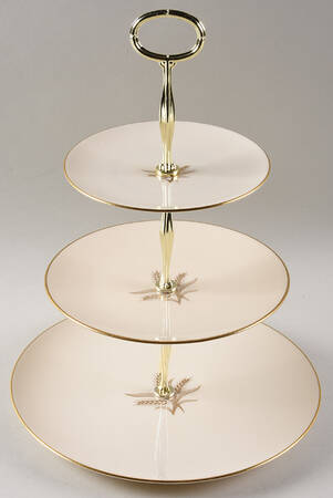 Wheat 13 7/8"-14 1/4" 3-Tiered Serving Tray(DP,SP,BB) HC