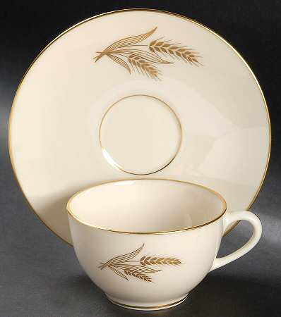 Wheat Flat Cup & Saucer Set by Lenox