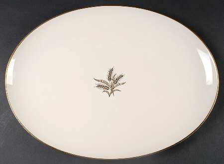 Wheat 17" Oval Serving Platter by Lenox