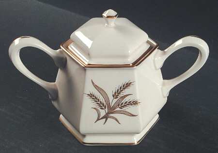 Wheat Sugar Bowl & Lid
