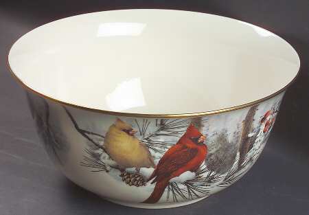 Winter Greetings 11" Large Scenic Serving Bowl