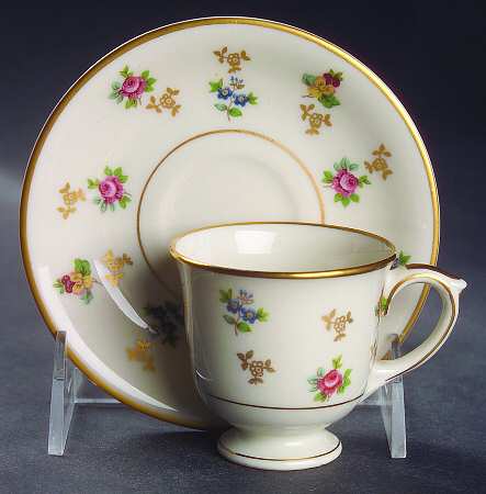 Molly Pitcher Footed Demitasse Cup & Saucer Set