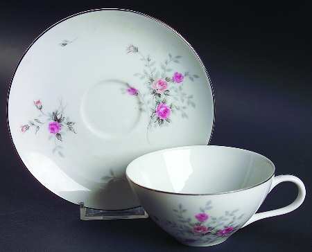 Petite Rose Flat Cup & Saucer Set