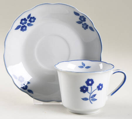 Folkcraft Flat Cup & Saucer Set