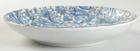 Blue Paisley Coupe Soup Bowl