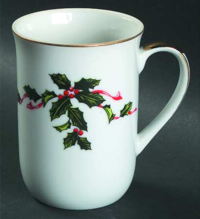 Boughs of Holly (SCALLOPED) Mug