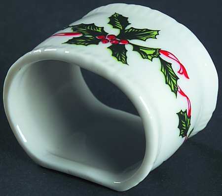 Boughs of Holly (SCALLOPED) Napkin Ring