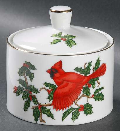 Cardinal Sugar Bowl & Lid