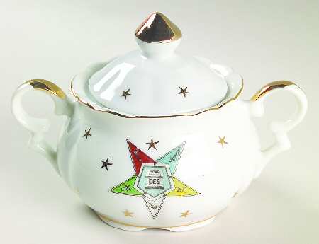 Eastern Star Sugar Bowl & Lid