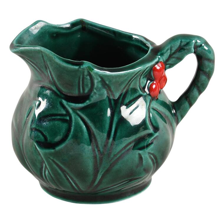 Green Holly Creamer