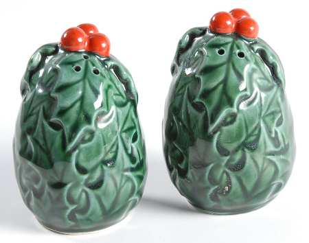 Green Holly Salt & Pepper Set