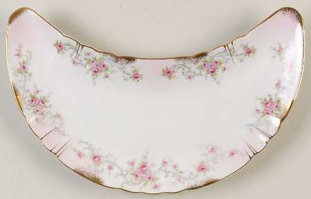 Heirloom Rose Crescent Salad Plate