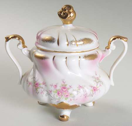 Heirloom Rose Sugar Bowl & Lid