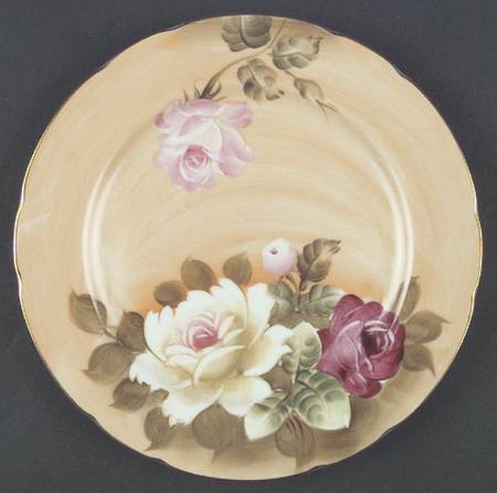 Heritage Brown (Floral) Luncheon Plate