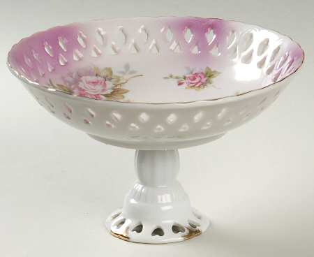 Heavenly Rose Round Compote (Height X Width)