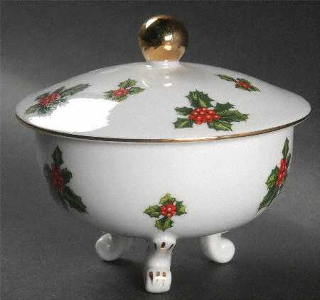 Holly Candy Box & Lid by Lefton