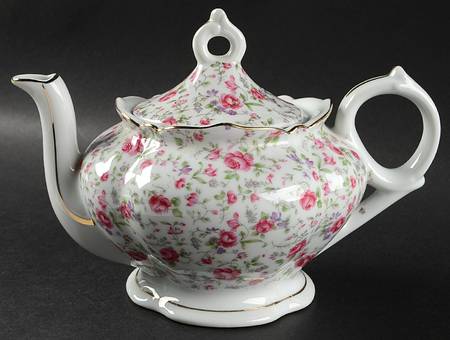 Rose Chintz Musical Teapot & Lid