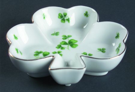 Shamrock St Patrick Clover Shaped Dish