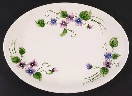 Sweet Violets 11" Oval Serving Platter