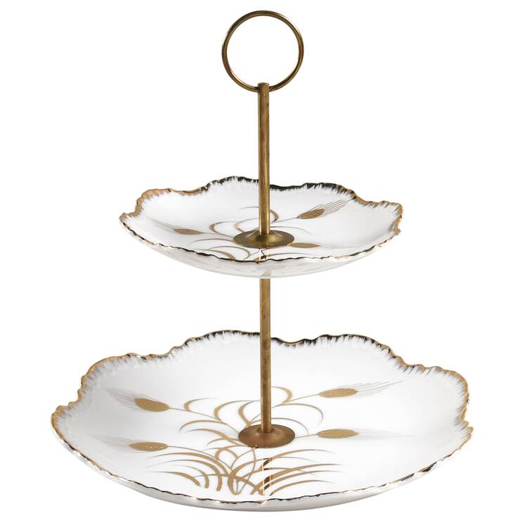 Wheat 2 Tiered Serving Tray (Lunch & Bread/Butter Plate)